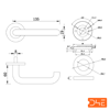 Afbeeldingen van D4E DEURKRUK VASTDRAAIBAAR OP ROZET RVS KL4 U-DESIGN