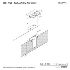 FS 15 / SLUITPOT Ø 16MM VOOR 10-15MM STANGEN GESCHROEFD