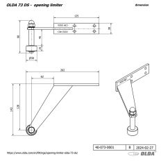 73 DS BL / DEURBEGRENZER OLDA ZWART